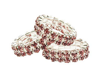 HKM Mähnengummis Crystal mit Strass Rot 20er Set Turnierzubehör für Pferde – Bild 1 von 1