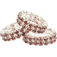 Produktbild von HKM Mähnengummis Crystal mit Strass Rot 5er Set