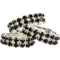 Produktbild von HKM Mähnengummis Crystal mit Strass Schwarz 20er Set