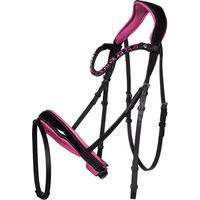 Produktbild von HKM Manchester Leder Trense für Pferde in Schwarz oder Rosa