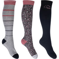 Produktbild von HKM Miami Reitsocken für Unisex in Grau Größe 39/42 3er Pack