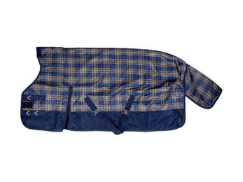 HKM Milwaukee Karo Pferdedecke Navy/Grün 155 – Bild 1 von 2