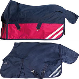 HKM Mini Pferdedecke für Ponys in Cranberry Rot oder Blau aus Polyester Größe 65 – Bild 1 von 3