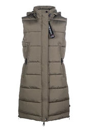 HKM Misty Fleece Langweste Damen wasserabweisend Beige Grün Größe S – Bild 1 von 2