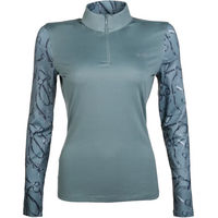 Produktbild von HKM Monaco Reitshirt Damen Langarm Grün Blau Größe L
