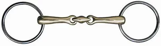HKM Mors Double Brisuren für Pferde aus Messing 14 mm – Bild 1 von 1
