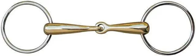 HKM Mors simple für Pferd aus Maillechort mit Edelstahlringen – Bild 1 von 1