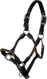 HKM NeonFlash Pferd Halfter aus Leder in Schwarz oder Bunt – Bild 1 von 1