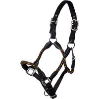 Produktbild von HKM NeonFlash Pferd Halfter aus Leder in Schwarz oder Bunt