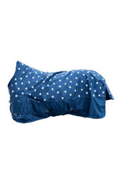 HKM Norwich Highneck Outdoor-Pferdedecke mit 100g Wattefüllung in Blau – Bild 1 von 2