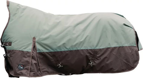 HKM Norwich Outdoor-Pferdedecke aus Oxford-Gewebe mit hohem Kragen in Grün – Bild 1 von 1