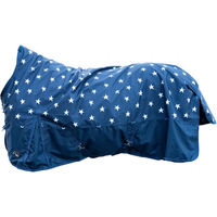 Produktbild von HKM Norwich Outdoor-Pferdedecke mit hohem Kragen aus Oxford-Gewebe in Blau