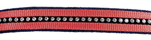 HKM Nylonhalfter-Set Crystal mit Karabinerstrick für Pferde Rot/Dunkelblau – Bild 1 von 1