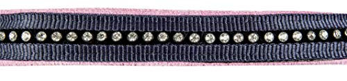 HKM Nylonhalfter-Set Crystal mit Karabinerstrick für Shetty und Pony in Dunkelblau/Dunkelpink – Bild 1 von 1