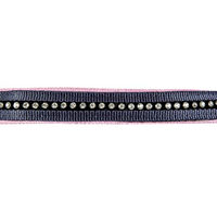 Produktbild von HKM Nylonhalfter-Set Crystal mit Karabinerstrick in Dunkelblau/Dunkelpink für Pferde