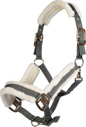 HKM Nylonhalfter Strong mit Plüschpolster Stallhalfter Olivgrün für Ponys – Bild 1 von 1