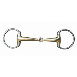 HKM Olivenkopfgebiss Argentan mit Edelstahlringen für Pferde 18 mm 65/125 Weite – Bild 1 von 1
