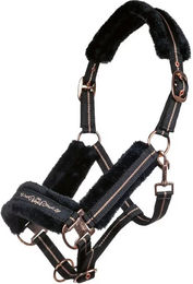 HKM Pferd Halfter und Stricke aus Polyester in Schwarz-Gold – Bild 1 von 1