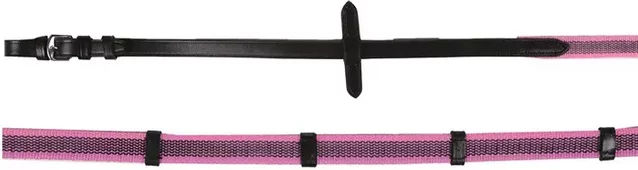 HKM Pferde Zügel aus Gummi für Ponys in Schwarz oder Rosa – Bild 1 von 1