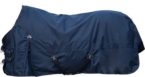 HKM Pferdedecke Außenlaken Kombi 2 mit Schnappverschluss Blau 165 cm – Bild 1 von 1