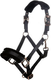 HKM Pferdehalfter aus Kunstleder in Rosegold Glamour Schwarz – Bild 1 von 1