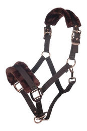 HKM Pferdehalfter Pony aus Kunstleder in Roségold Glamour Style – Bild 1 von 3