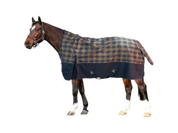 HKM Pittsburgh Karo Pferdedecke Navy/Braun Karo 135 – Bild 1 von 2