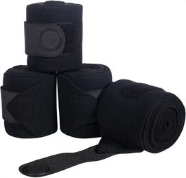 HKM Polobänder für Pferde Gamaschen aus Fleece Schwarz 4er Set – Bild 1 von 1