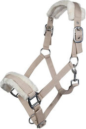 HKM Pony Halfter mit Plüschpolsterung in Beige – Bild 1 von 1
