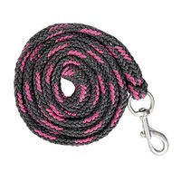 Produktbild von HKM Pony Stallhalfter mit Strick und Karabiner Grau/Rosa 180cm