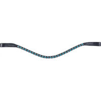 Produktbild von HKM Precious Frontal Pony Leder Blau Türkis