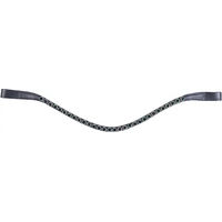 Produktbild von HKM Precious Frontal Trense aus Kunstleder in Schwarz und Grün Größe M