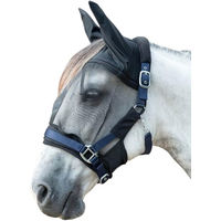 Produktbild von HKM Premium Fliegenschutzmaske für Warmblut Pferde in Schwarz