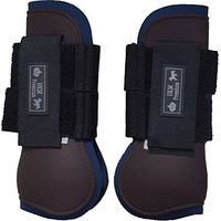 Produktbild von HKM Premium Gamaschen Beinschutz für Pferde Dunkelbraun/Dunkelblau One Size