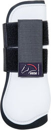 HKM Premium Gamaschen Streichkappen für Ponys Weiß/Schwarz – Bild 1 von 1