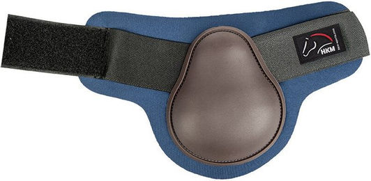 HKM Premium Streichkappen für Hinterbeine Warmblut Dunkelbraun/Dunkelblau Größe L – Bild 1 von 1