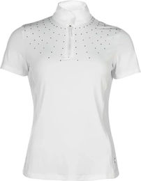HKM Premium Turnierpolo Damen Reitshirt Weiß XL – Bild 1 von 1