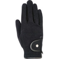 Produktbild von HKM Professional Reithandschuhe für Kinder aus Leder in Schwarz Größe 12