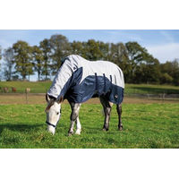 Produktbild von HKM Rain Fliegendecke für Pferde Dunkelblau/Grau Größe 125