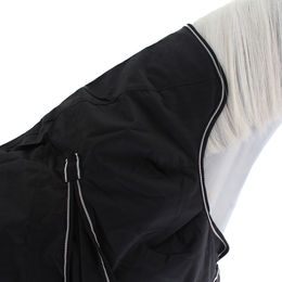 HKM Regendecke Innsbruck HighNeck für Pferde 1200D mit Polarfleece Schwarz – Bild 1 von 3