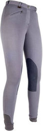 HKM Reiterhose Penny Easy Mid Grip für Mädchen in Grau aus Baumwolle – Bild 1 von 3