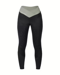 Produktbild von HKM Reithose für Damen mit Silikon-Vollbesatz in Grün