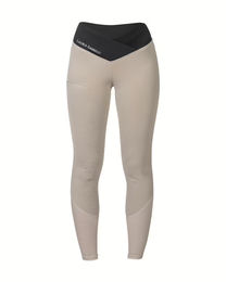 Produktbild von HKM Reithose für Damen mit Silikon-Vollbesatz in Grün/Beige Größe 40-42