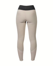 Produktbild von HKM Reithose für Damen mit Silikon-Vollbesatz in Grün und Beige Größe 44-46
