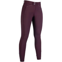 Produktbild von HKM Reithose Helene Damen Mid Grip Rot wasserabweisend
