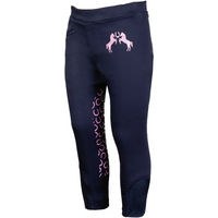 Produktbild von HKM Reithose Kids Pink Pony Mid Grip für Mädchen in Rosa und Blau Größe 5/6 Jahre