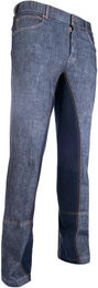 HKM Reithose Texas New Full Grip für Herren in Blau mit Kunstleder – Bild 1 von 1