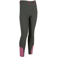 Produktbild von HKM Reitleggings Pony Dream II für Kinder Graugrün mit Silikon-Vollbesatz Größe 122-128