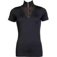 Produktbild von HKM Reitpolo Damen Rosegold Glamour Schwarz XXL