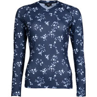 Produktbild von HKM Reitshirt Bloomsbury Fleurs Damen Langarm Blau Grösse M